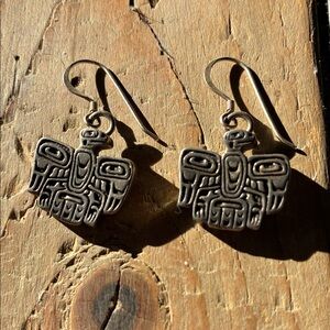 Silver Thunderbird Earrings